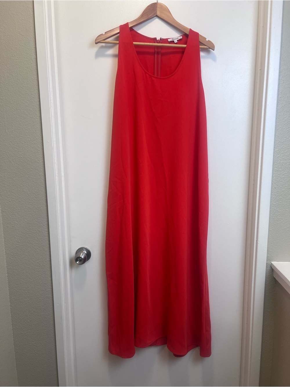Madewell Orange Sleeveless Maxi Dress XL homecoming dress Swing A-Line Pockets